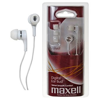 Auriculares Maxell Velvet Digital Ear Buds Branco