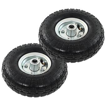 Rodas para Carrinho de Carga Manual vidaXL 2 Peças Borracha 4.10/3.50-4 - 1