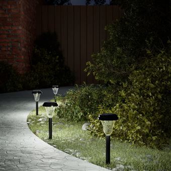 Luzes solares para caminhos com espigões vidaXL | 12 Peças | branco - 1