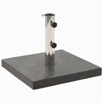 Base de Guarda-Sol vidaXL | Quadrada | Granito | 28,5 Kg | Preto - 1
