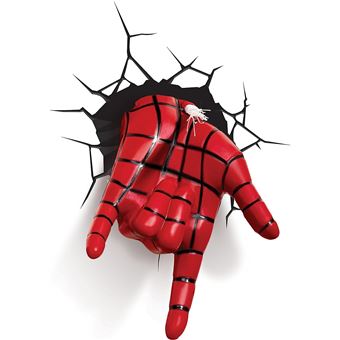 Lâmpada 3D Light Fx Mão de Spider-Man LED Marvel - Objectos Decoração  Merchandising - Compra na