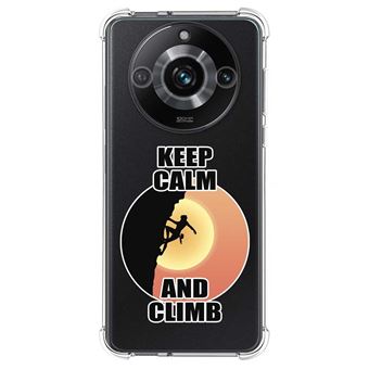 Capa Tumundosmartphone de silicone anti-choque para Realme 11 Pro / 11 Pro+ Plus design Mulher Desenhos de Escalada - 1