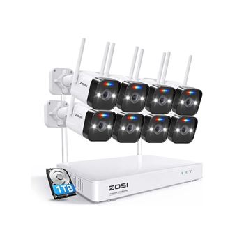 Kit CCTV Câmaras Vigilância Zosi | 8 Câmaras | Wi-Fi | 2K | 8CH com NVR + disco - 1