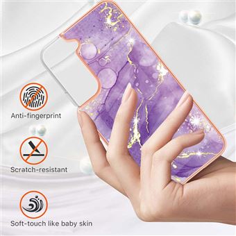 Capa e Tpu magunivers Galvanoplastia Leve IML IMD Roxo 002 para Samsung Galaxy S22 Plus 5G - 1