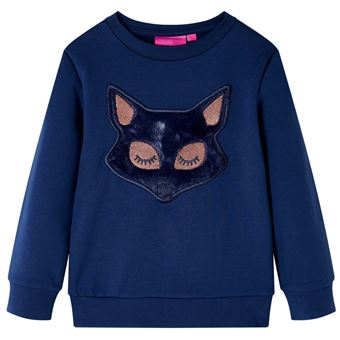 Sweatshirt para criança | vidaXL | azul-marinho 116 | 5 a 6 anos - 1