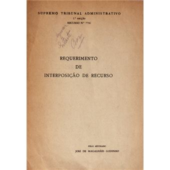 Requerimento de interposição de recurso. - 1