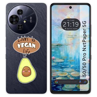 Capa Tumundosmartphone de silicone para TCL 50/50 Pro NXTPAPER 5G | Vegan Life Design Desenhos - 1