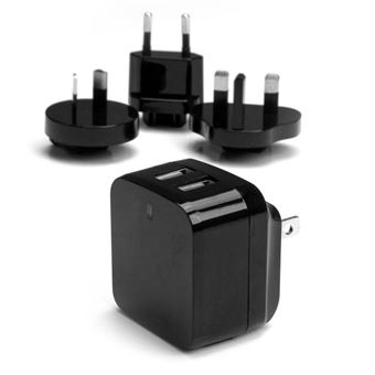Carregador de Dispositivos Móveis StarTech.com USB2PACBK | Preto - 1