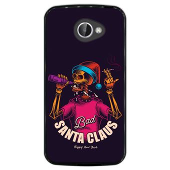 Capa Hapdey para LG K5 Design Pai Natal Esqueleto em Silicone Flexível e TPU Preto - 1