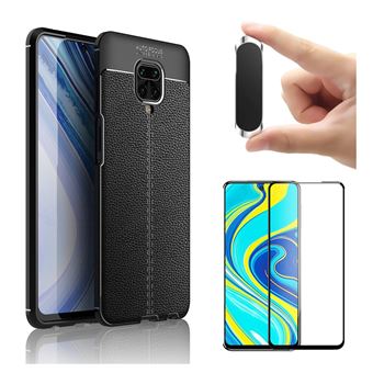 Kit Antiimpacto Película Antiimpacto Flexguard + Capa Antiimpacto Rugged Leather + Suporte Magnético para Redmi Note 9 PRO - 1