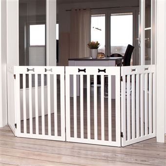Barreira de Segurança para Cães TRIXIE 4 partes MDF 60-160 cm branco - 1