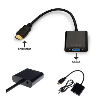 Conversor Adaptador Multi4you de HDMI para VGA com Áudio - 1