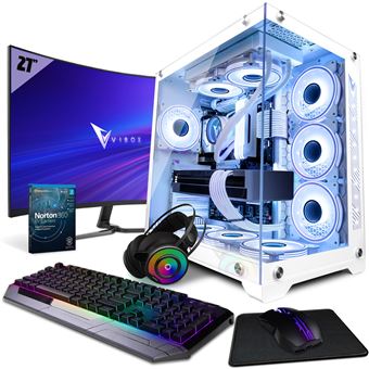 Computador Gaming Vibox IV-202 SG - 27"" 165Hz Pacote de monitores Incurvé - 8 Core Intel i7 11700F Processador 4.9GHz - Nvidia RTX 3050 8GB - 16GB RAM - 1TB NVMe M.2 SSD - Windows 11 - WiFi - 1