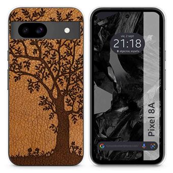 Capa de silicone TUMUNDOSMARTPHONE para Google Pixel 8a 5G design de couro 03 desenhos - 1