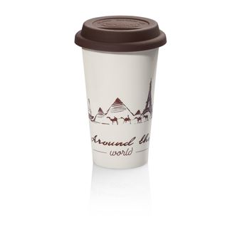 Caneca de Viagem DeLonghi DLSC057 | Castanho, Branco - 1