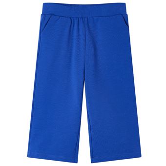 Calças para criança vidaXL | com pernas largas azul-cobalto 128 | 7 a 8 anos - 1