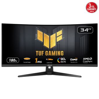 Monitor Gaming ASUS VG34VQ3B | LED | UWQHD | 1 ms | 180 Hz | 34" | F - 1