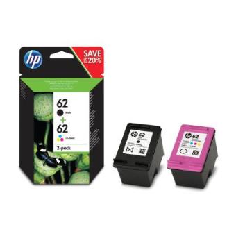 HP 62 2-pack Black/Tri-color Original Ink Cartridges - 1