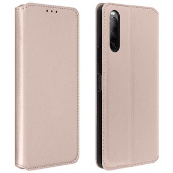 Capa Avizar com Porta-Cartão para Sony Xperia 10 2 Fino e Elegante - Champagne - 1