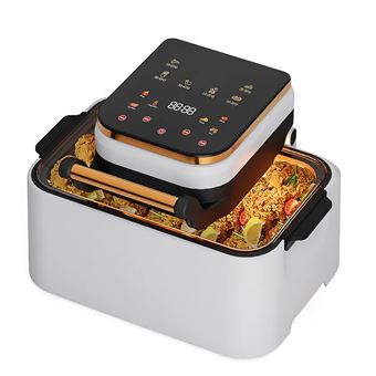 Fritadeira Multifuncional DAM | 1700W | 12L de Grande Capacidade | Alça Superior de Fácil Abertura e Janela Full Vision | Painel Táctil e Compartimento para Vaporizador | 40x28x30 cm | Branca - 1