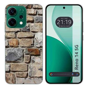 Capa Tumundosmartphone de silicone para Oppo Reno 14 5G | Brick Design 03 Desenhos - 1