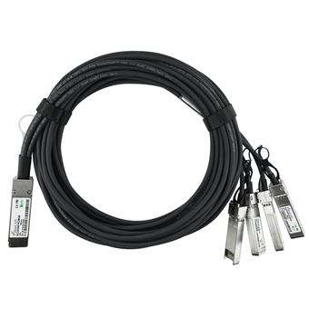 Cabo de Fibra Ótica BlueOptics AT-QSFP-4SFP10G-5CU | Preto - 1