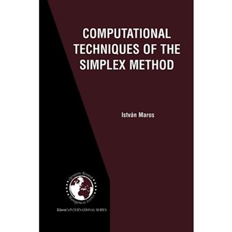 Computational Techniques of the Simplex Method - Paperback - 2012 - 1