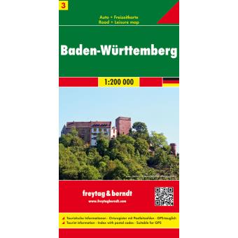 Mapa de Estrada Bade-Vurtemberga 1:200.000 - 1