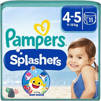 Fraldas de Banho Pampers Splashers | Tam 4-5 | 9–15kg | 11 Unidades - 1