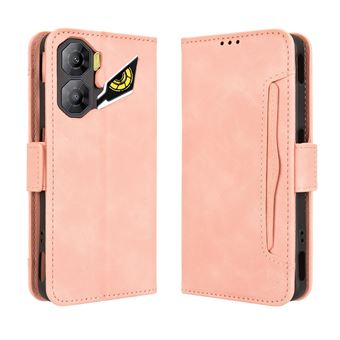 Capa FOXDOCK Protetora para ZTE nubia Neo 3 5G | Suporte e Flip de couro PU | À Prova de Choque | Rosa - 1