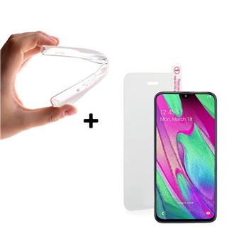 Capa Silicone Auritel + Película para Samsung Galaxy A40