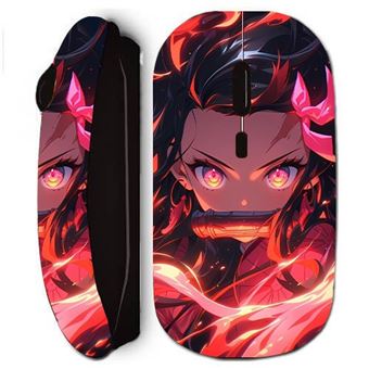 Rato Sem Fios Maniacase Preto demon Slayer Nezuko Kamado Manga Anime - 1