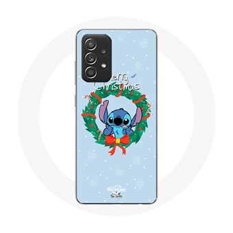 Capa Maniacase para Samsung Galaxy A33 5G Stitch Neve Feliz Natal Azul - 1
