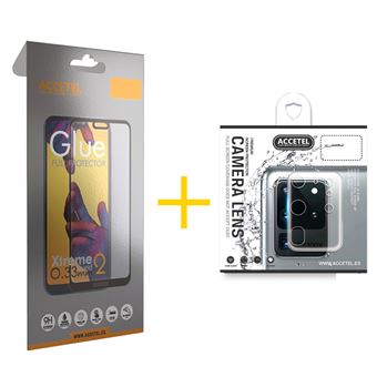 Pack Pelicula de Vidro Temperado Full + Câmera Traseira Accetel para Samsung Galaxy A22 5G - 1