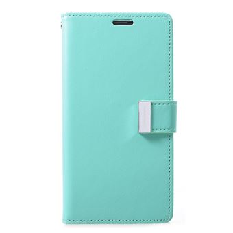Capa Magunivers PU rico diário ciano para Samsung Galaxy S10