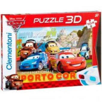Puzzle Clementoni Visão 3D Cars 104 Peças - 1