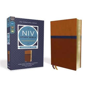 Niv Study Bible Fully Revised Edition Personal Size Leathersoft Brownblue Red Letter Comfort Print By General Editor Kenneth L Barker ; General Editor Mar - 1