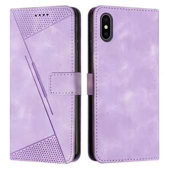 Capa FOXDOCK para iPhone X/XS | Pele | Flip | 3 Compartimentos para Cartões | Roxo - 1