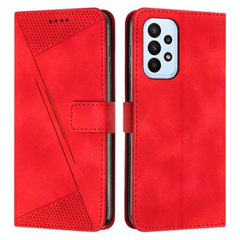 Capa FOXDOCK para Samsung Galaxy A72 | Pele | Flip | 3 Compartimentos para Cartões | Vermelho - 1