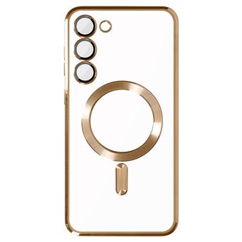 Capa MagSafe Avizar para Samsung Galaxy S23 Plus | Proteção Câmara - Transparente / Dourado - 1