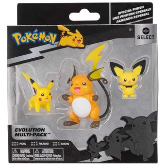 Pokémon Select Evolution 3 Pack - Pichu + Pikachu + Raichu - 1