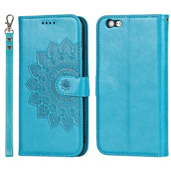 Capa PU + TPU Textura de costura dobrada Azul para iPhone SE (2nd Generation)/8 4.7''/7 4.7'' - 1