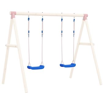 Assentos de Baloiço com cordas vidaXL | 2 Peças | 37x15 cm | polietileno azul - 1
