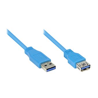 Cabo Usb Alcasa USB 3.0 A / A 5m | Azul - 1
