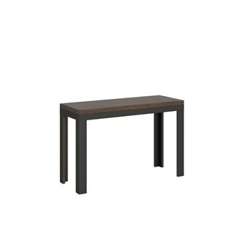 Mesa de Jantar Extensível Tipo Livro Itamoby Linea Double | 120x45/90 cm | Nogueira quadro Antracite - 1