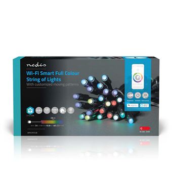 Corda de Luz Nedis | Wi-Fi | RGB | 48 LEDS | 10.8 m - Preto - 1