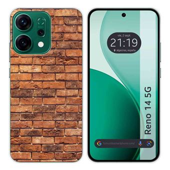 Capa Tumundosmartphone de silicone para Oppo Reno 14 5G | Brick Design 04 Desenhos - 1