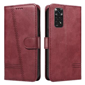 Capa FOXDOCK para Xiaomi Redmi Note12S 4G | Fecho Magnético | Compartimentos para Cartões e Suporte | Pele PU | À Prova de Choque | Vermelho - 1