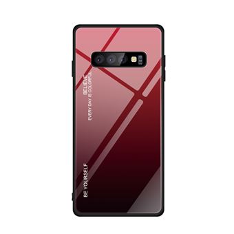 Capa TPU Magunivers vidro de gradiente vermelho para Samsung Galaxy S10
