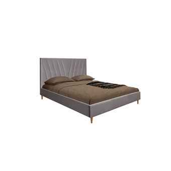 Cama Ideia Home Design Leafy Cinza e Colchão de 190 x 140 cm - 1